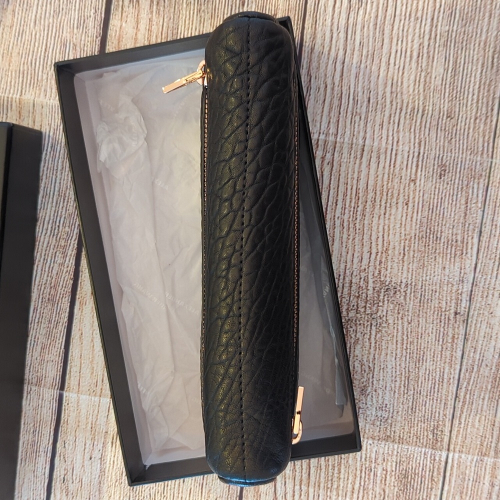 Alexander Wang Black Fumo Continental Wallet Pebbled Black leather Rose Gold - Picture 4 of 10